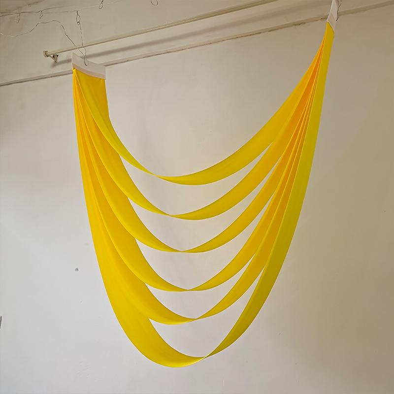 Wedding Ceiling Cloth Curtain 6 Layer Wave Curtain Drapery Fabric Draping Birthday Party Ceremony Reception Wall Hanging Decor