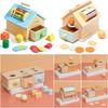 Montessori Permanent Box Baby Toys Sensory Bin Object Coin Box Ball Drop Textile Drum Fine Motor Skills Activity Educational Toy
