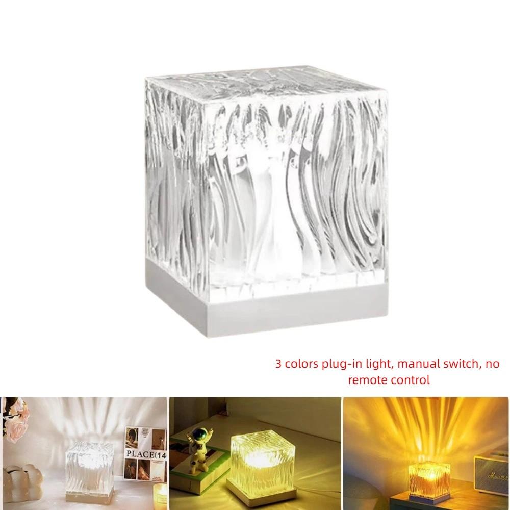 16 Colors Light Ocean Waves Projector Light USB Dynamic Wave Effect Water Ripple Crystal Lamp Auto Rotate Cube