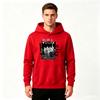 Men's Casual Pullover Hoodie, Bora-Vegas City Graphic Print Long Sleeve Hooded Sweatshirt for Daily Wear