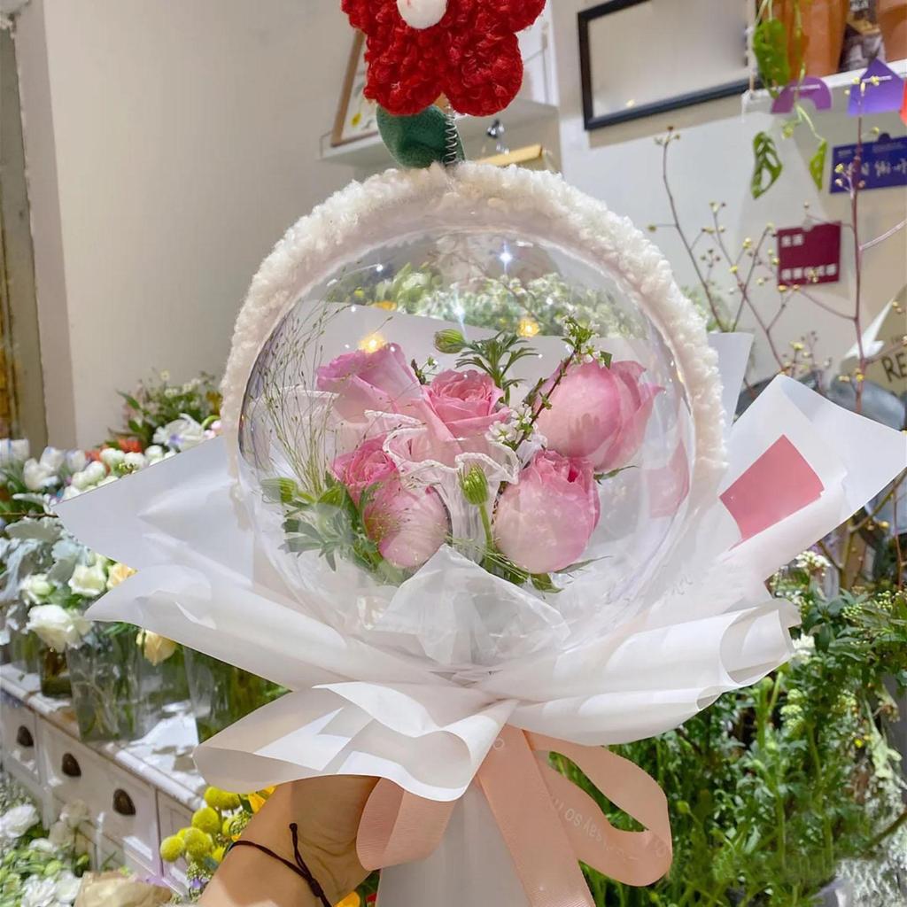 Держатель Подарочная упаковка Прозрачный Шар для букета цветов на День святого Валентина