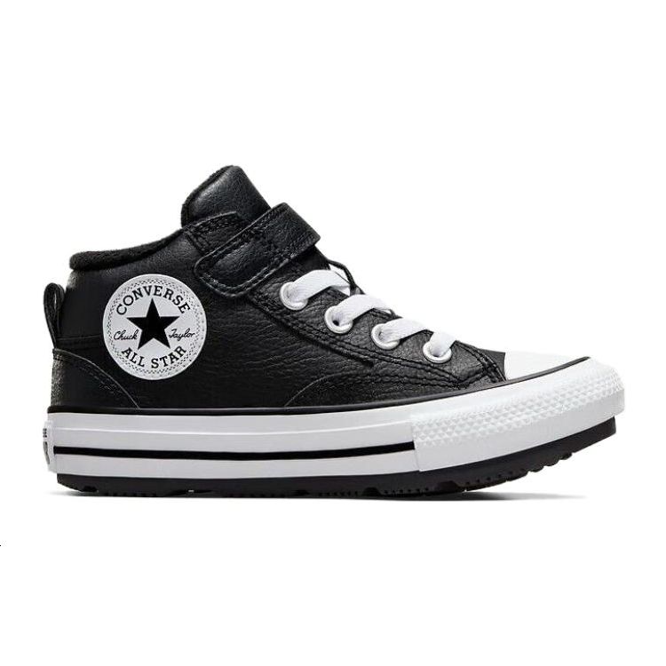 Converse Chuck Taylor All Star Mid Boot PS Malden Street - черно-белые детские кроссовки A04817C