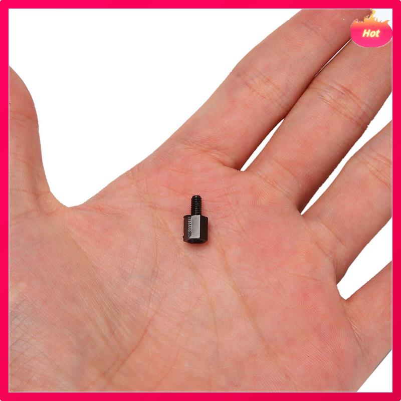 400X Motherboard Nylon Hex Standoff Threaded Spacer M3 Thread 6+6Mm Black