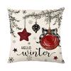Christmas Sofa Decorative Cushion Cover Linen Printed Cushion Cover Home Living Room Bedroom Cushion