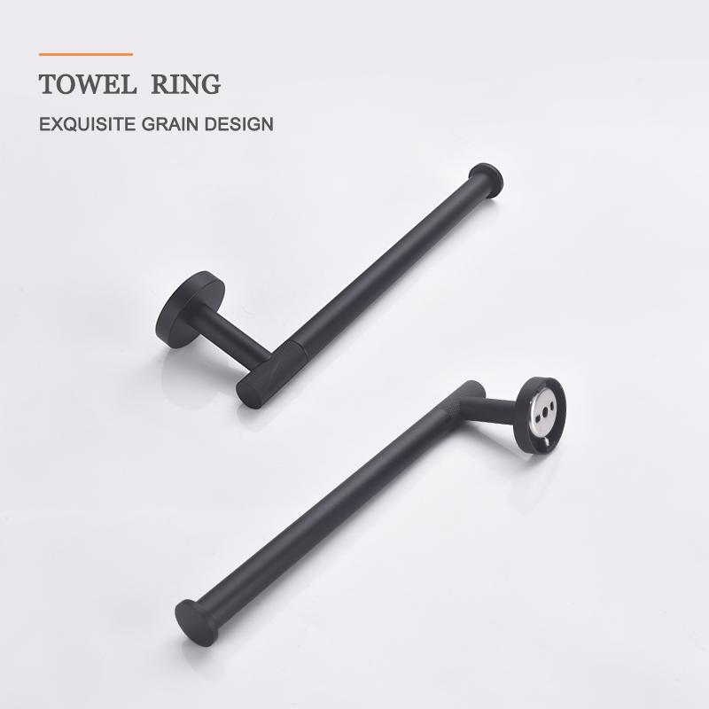 Matte Black Bathroom Stainless Steel Knurled Towel Rack Paper Holder Towel Bar Soap Dispenser Toilet Brush Hardware Accessories