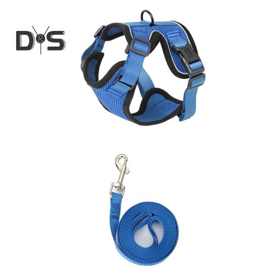 Кошачья шлейка и поводок для прогулок, регулируемый, устойчивый к побегу, жилет для котят, шлейка со светоотражающими полосками для котят средних и больших размеров