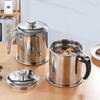 1.4L/1.9L Oil Filter Pot 304 Stainless Steel Oil Pot New Oil Bottle Kitchen