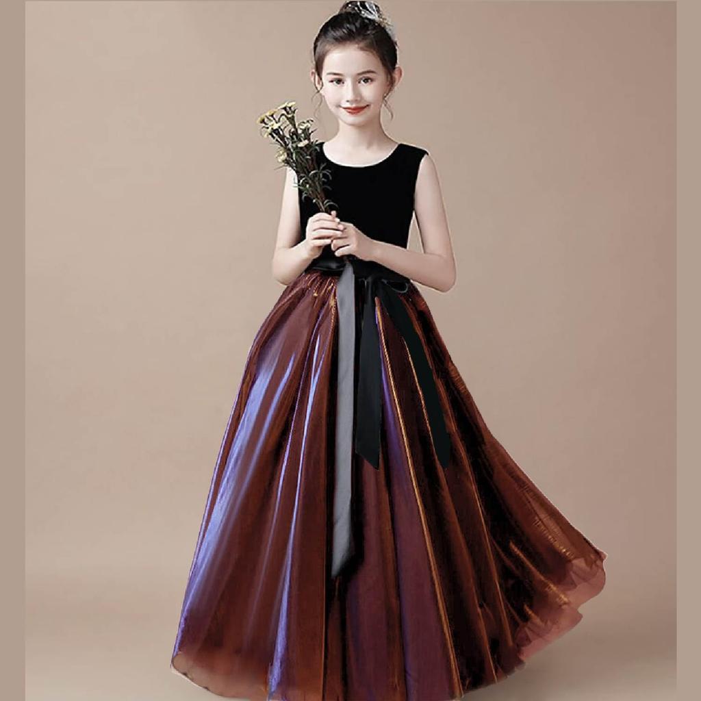 JETSO 4U Размеры для фортепианного концерта Свадебное длинное платье для концерта с платьем для юниора Детское платье, Платье, 110-170см, Платье для девочек, Платье, Элегантное, Официальное,