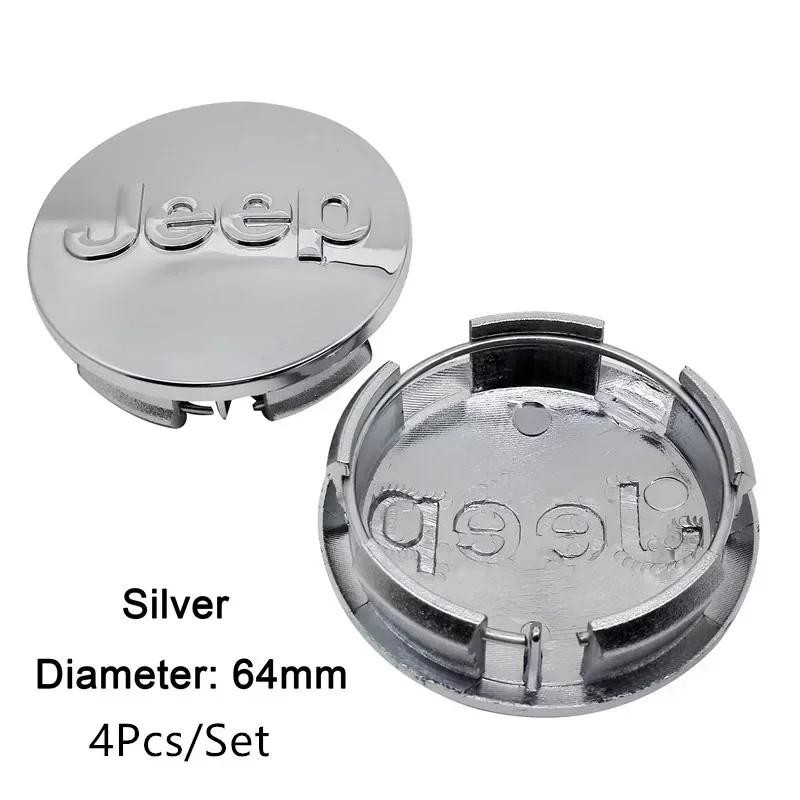 56/64mm Car Wheel Center Hubcaps Cover Badge for Jeep Tj Compass Grand Commander Cherokee Renegade Liberty Patriot Accessories