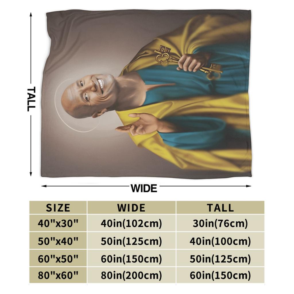 Saint Strong The Rock Dwayne Johnson Flannel Blanket Winter Soft Durable Throw Blanket for Child Couch Bed Bedspread Bed Cover