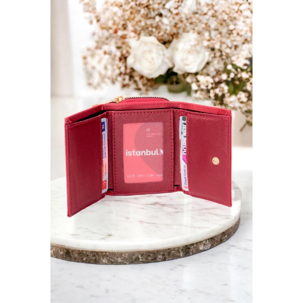 Женский стильный оранжевый кошелек с застежкой-молнией и отделением для монет, держателем для карт