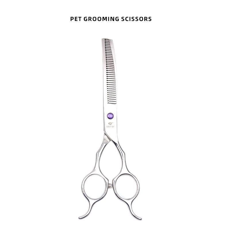 6.5 Inch Professional Pet Grooming Scissors Set Dogs Cats Thinning Straight Curved Tooth Fishbone Shears Stainless Steel