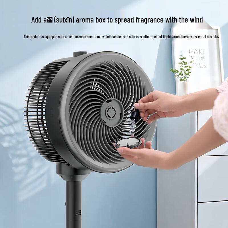 Midea Вентилятор с циркуляцией воздуха FGA25SCY, вилка CN (адаптер в комплекте)