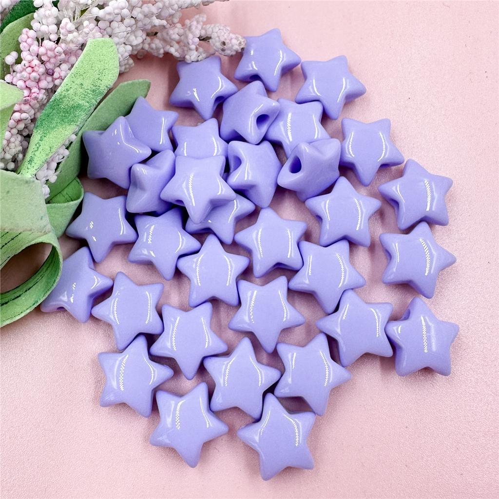 Home Party Supplies Loose Beads Acrylic Jewelry Accessories 40PCS 14.9mm Star For Jewelry Making Bracelets Advanced Necklace Fashion DIY