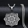 Fashion Flower of Life Stainless Steel Statement Necklace for Women Necklaces Pendants Jewelry