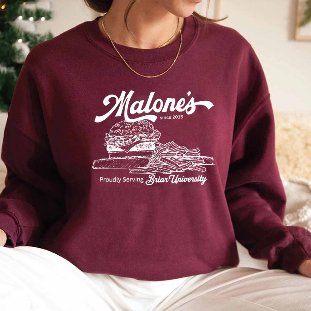 Malone's С 2015 года Свитшот Университета Брайар Винтажный Худи Серии "Вне Кампуса" Унисекс Свитшоты с Круглым Вырезом Подарок для Любителя Книг