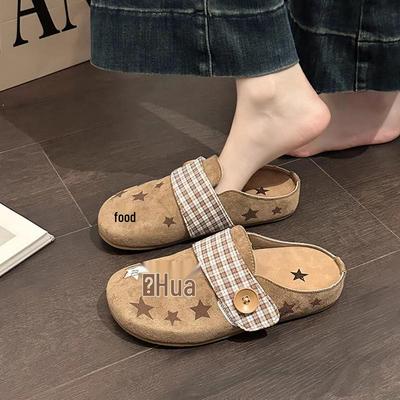 Женские летние слипоны Birkenstock 2025 с закрытым носком и высокой плоской подошвой