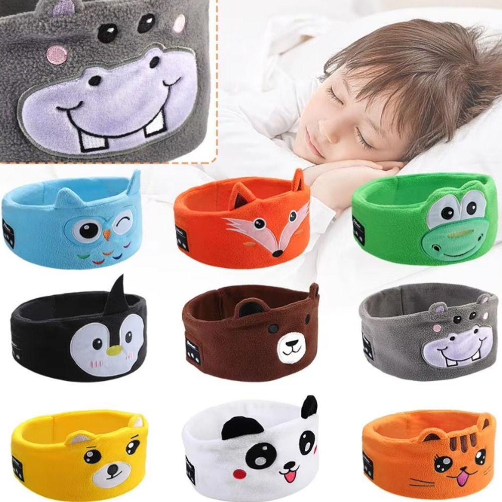 Thin Speakers Bluetooth Headphones Eye Mask Soft Plush Speakers Headband Not-in-Ear Design
