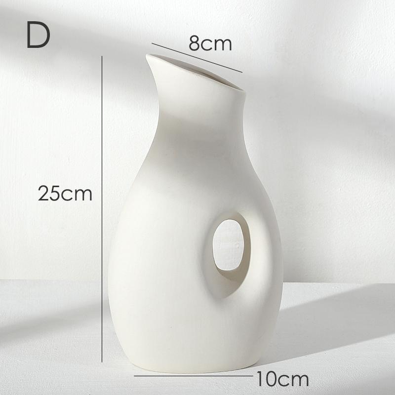 20 см белая керамическая ваза для цветов, центральный элемент стола, украшение для дома, минимализм, ваза, гидропонный контейнер, горшок