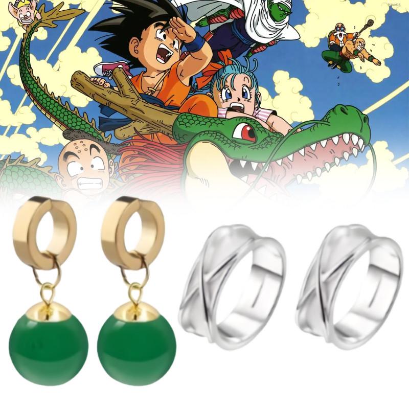 Dragon Ball Super Goku Black Accessories With Earrings And Ring For Anime Costume Parties