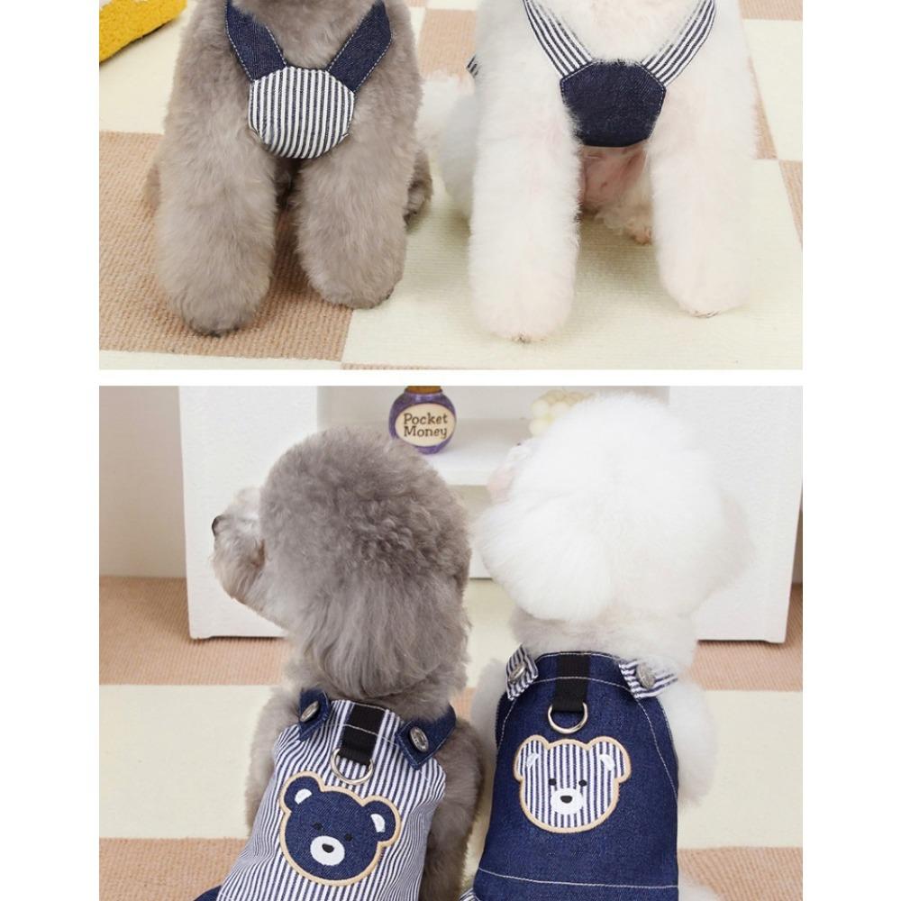 Питомец маленькая собака одежда для собак тедди джинсовый сарафан на бретелях можно буксировать весна, осень и лето