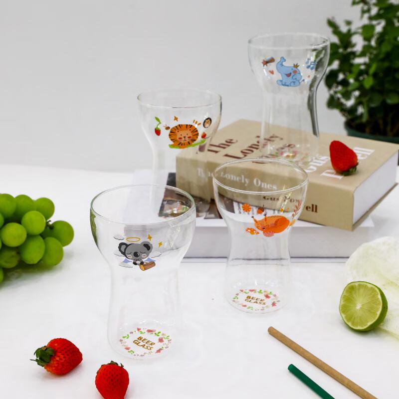 Changqi Ins Style Little Lion Cartoon Glass Cup