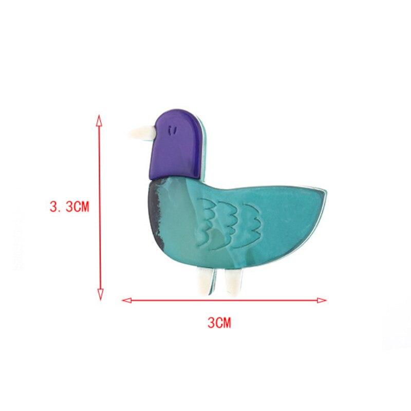 Blucome Новинка 2023, акриловые броши с маленькой уткой для женщин, заколки для лацканов с милыми животными, брошь на воротник, ювелирные изделия ручной работы, аксессуары