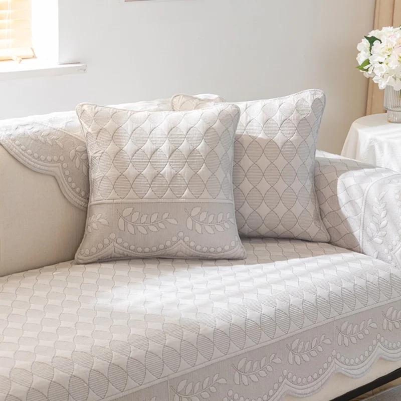 Скандинавская подушка для дивана для гостиной, хлопковое Нескользящее жаккардовое полотенце для дивана, чехол для дивана, секционный чехол для дивана, защита дома