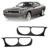 2 шт. Накладки на рамки фар для 08-14 Dodge Challenger Черные