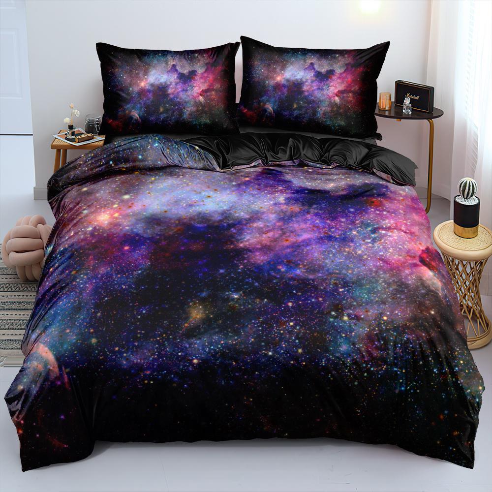 Комплект постельного белья Luxury Galaxy Dark Blue Twin Full Queen King Size, комплект постельного белья Shining Stars Starry Sky для детей и взрослых