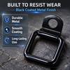 6Pcs Black Heavy Duty D-Ring Tie Down Anchors, Single Hole Metal Loop Hooks For Trailer Storage Cabinet Cargo Securing