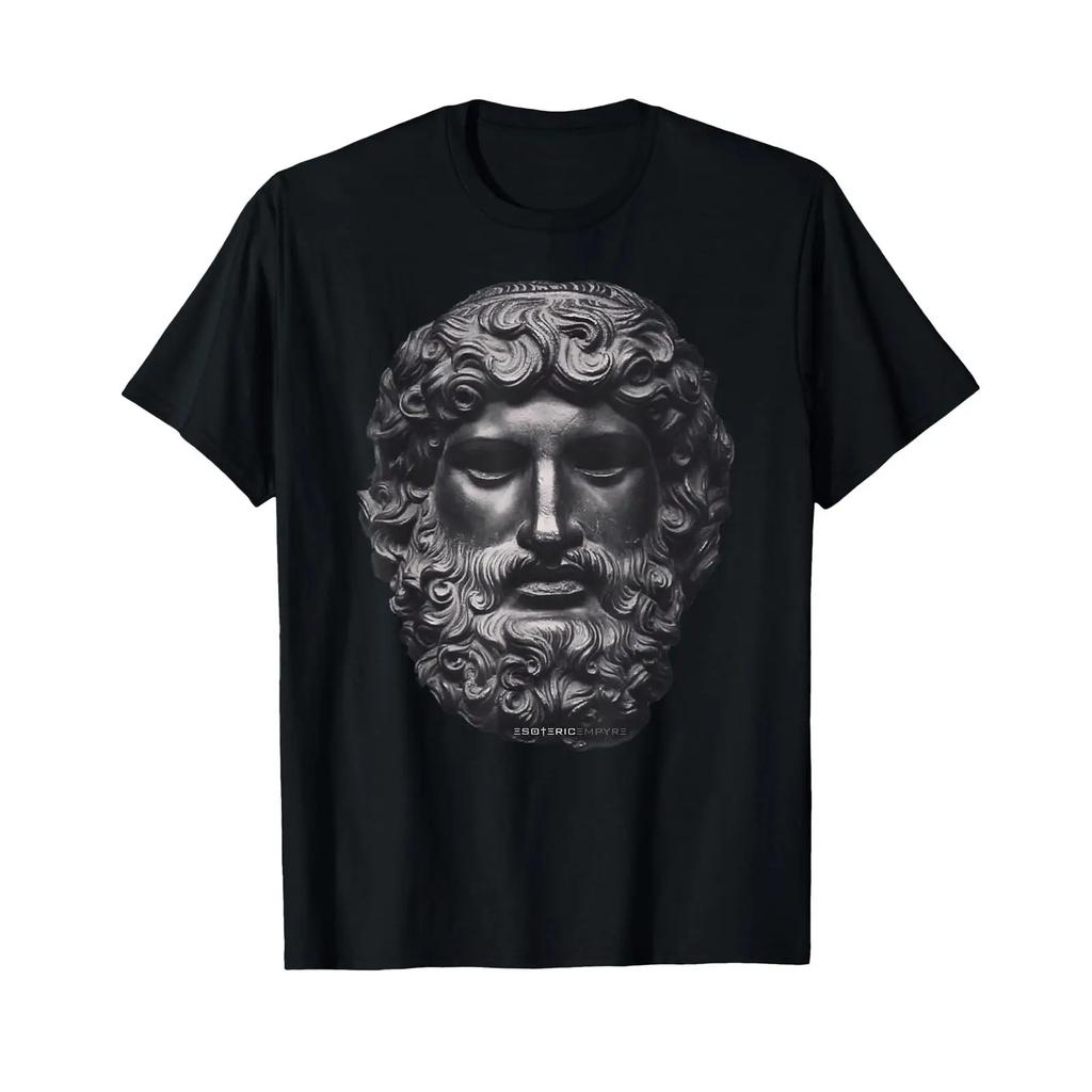 Zeus Statue Rounisex Head Of Jupiter Greek God T Shirt Vintage Stretched Stylish Soft Comfortable Slightly Breathable