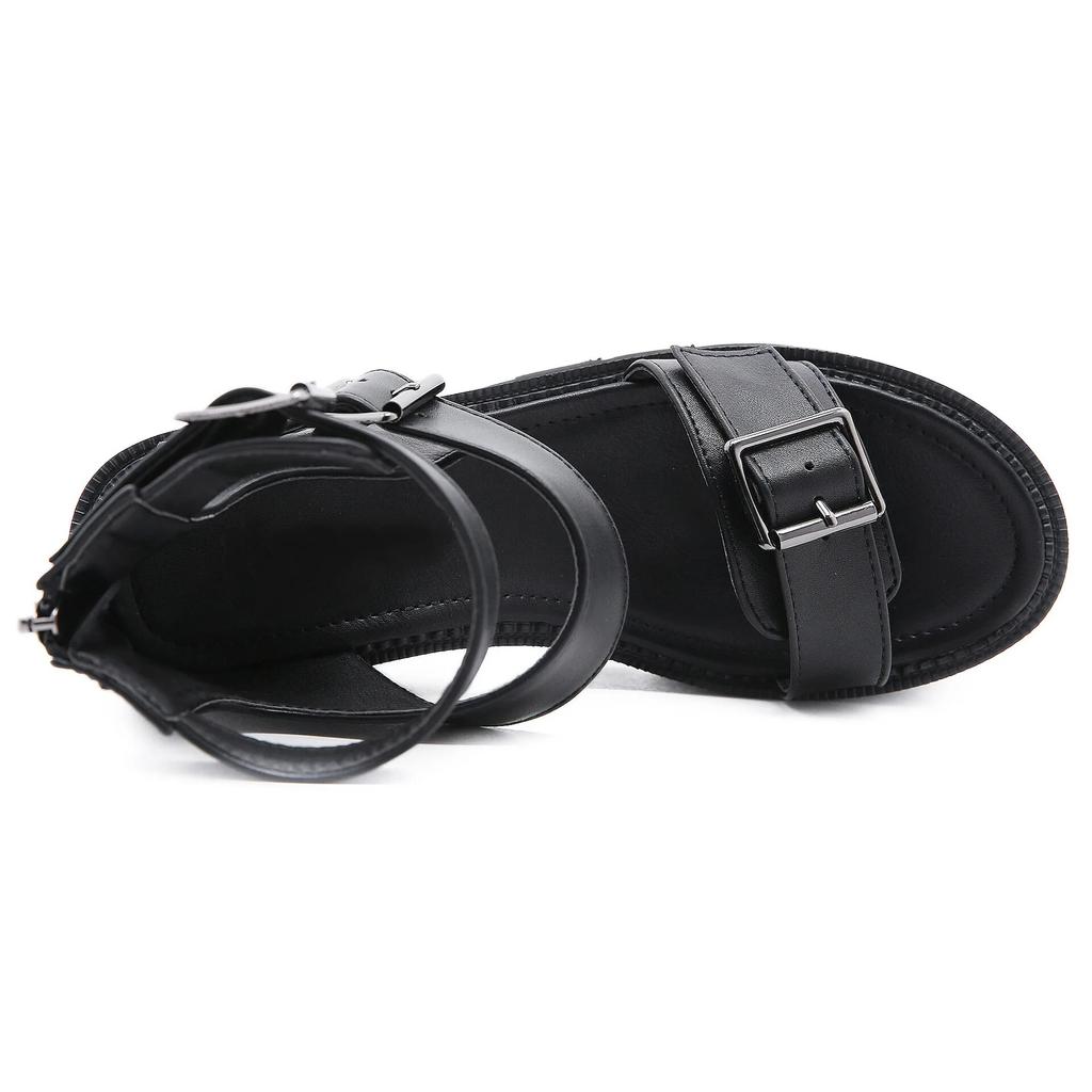 Новинка 2024 года, американские сандалии на каблуке 9 см с выдолбленной подошвой, быстрая продажа, римские сандалии на толстом каблуке с толстой подошвой Lhx