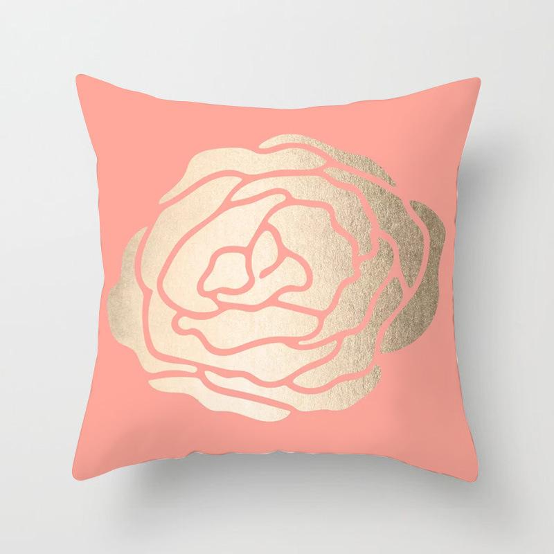 Popular Pink Marble Geometric Series Pillowcases, Home Fabric Sofa Cushion Covers
