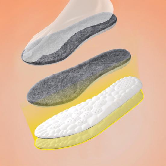 Теплые шерстяные стельки Зимние пушистые вкладыши для обуви Мягкие дышащие сменные внутренние стельки для женской и мужской обуви, ботинок, тапочек