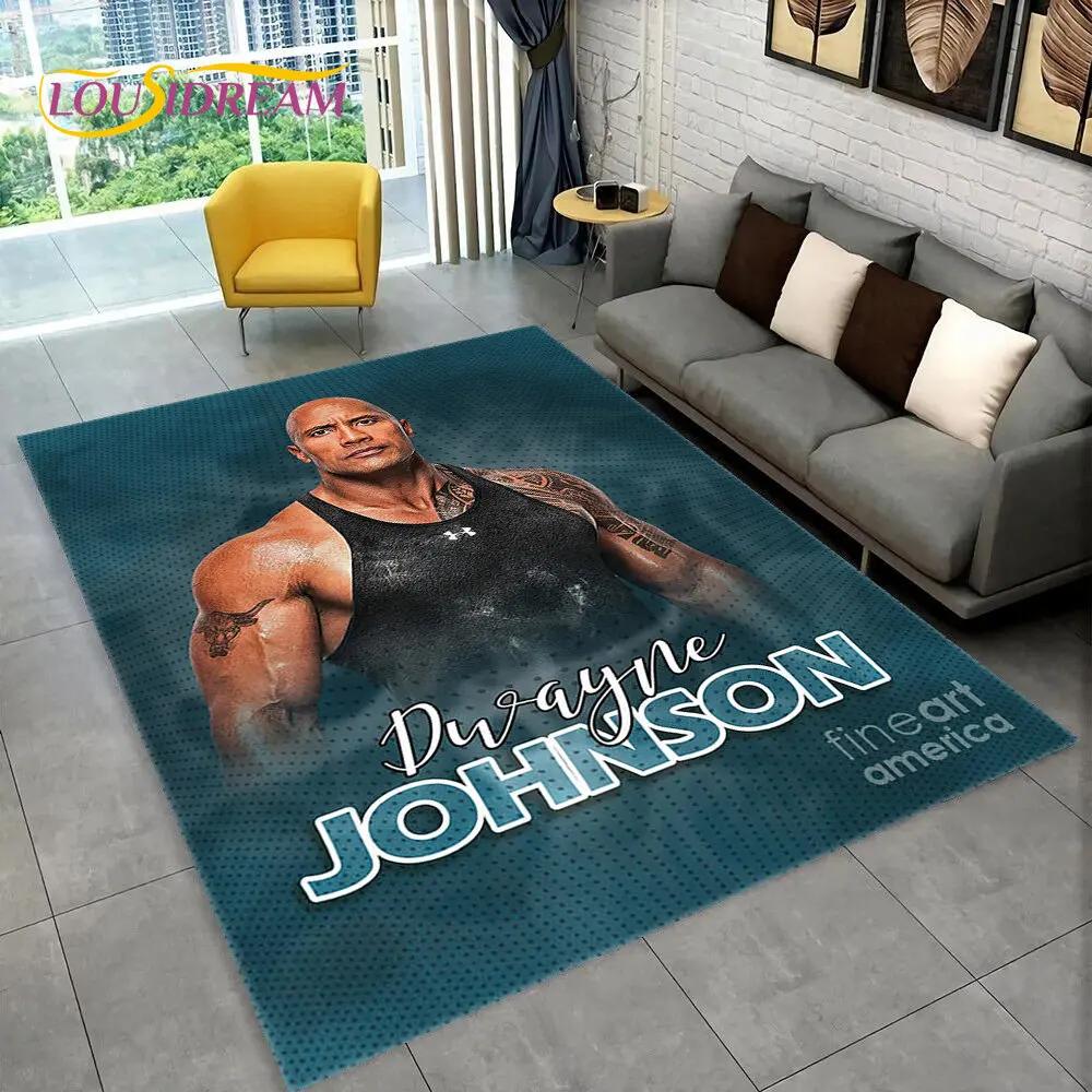 HD Ковер The Rock Дуэйн Джонсон, Ковер для гостиной, спальни, дивана, придверный коврик, украшение, детский игровой нескользящий коврик для пола 3D