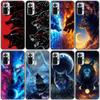 Animal Wolf Art Silicone Phone Case For Xiaomi Redmi Note 11 10 9 8 Pro 11T 10T 10S 9S 8T 9 9A 9C 9T Black Soft Cover Coque