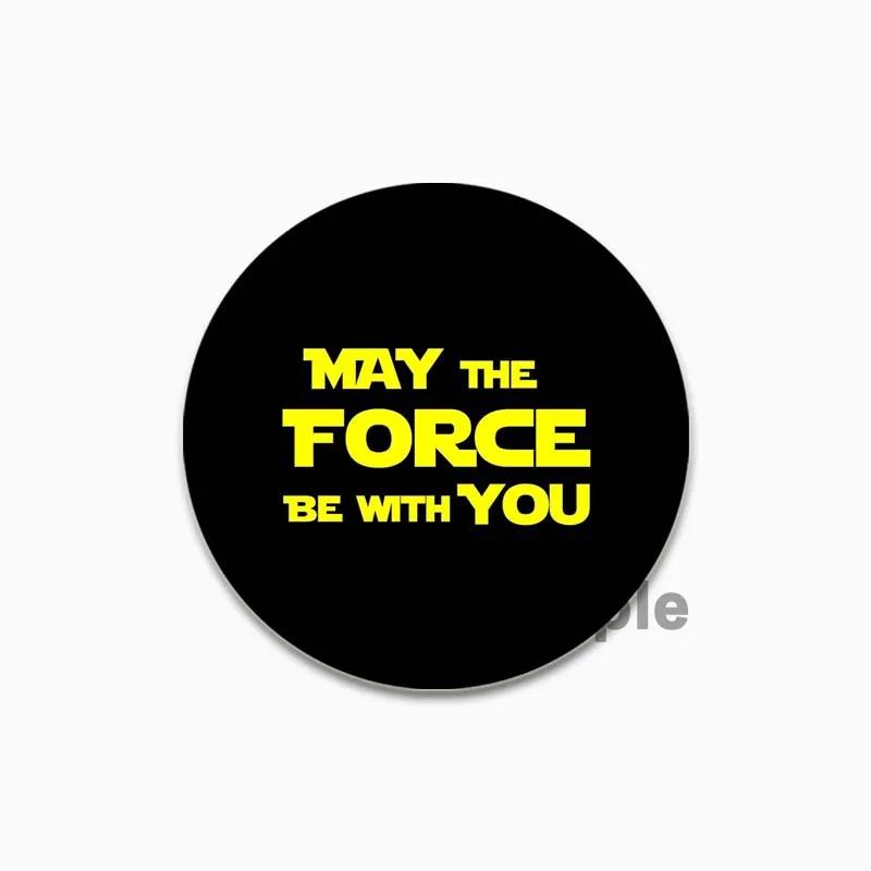 32/44/58mm Time Gear Quote Brooch On Backpack, Handmade Round Brooches, Cute Pins, Anime Icon Badges for Clothes