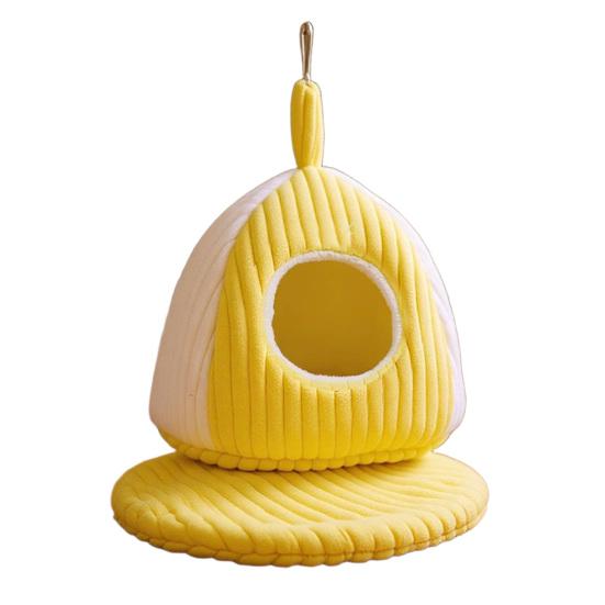 Подвесное птичье гнездо Зимнее теплое гнездо для попугая с ковриком Клетка для птиц Плюшевый гамак-кровать для волнистых попугайчиков, корелл, попугаев, ара