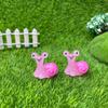 2Pcs Glowing Mini Snails Miniature Moss Micro Landscape Decoration Glow In The Dark Snails Figurines Fairy Garden Accessories