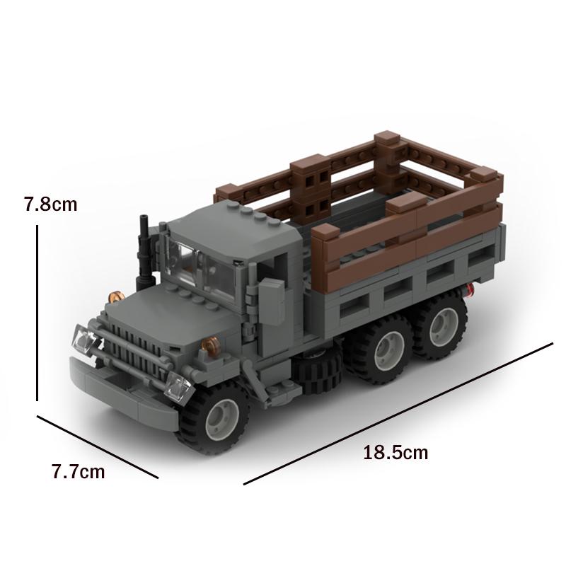 World War II US Military Truck M35 Transport Armored Vehicle MOC Building Blocks Troop Truck Children's Car Toy Birthday Gift