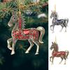 Стразная лошадь, украшение, элегантное украшение на елку с брелоком, 2D акриловый подвесной декор, конный подарок для любителей лошадей