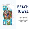 Super Brothers Print Beach Towel, Large Soft Quick Dry Towel for Beach Camping Swimming
