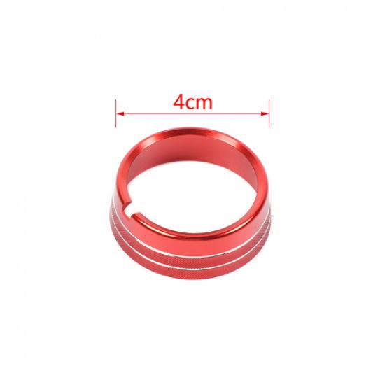 1pcs Headlight Switch Button Knob Trim Ring for Dodge RAM 1500 2010-2017 Red