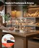 VEVOR Bakery Display Case, 4-Tier Commercial Countertop Pastry Display Case, Clear Acrylic Bread Box for Kitchen