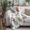 Cozy Throw Blanket Cute Snowman Pattern Winter Home Decor Soft Warm Flannel Blanket Gift Idea Christmas Holiday Festive Design