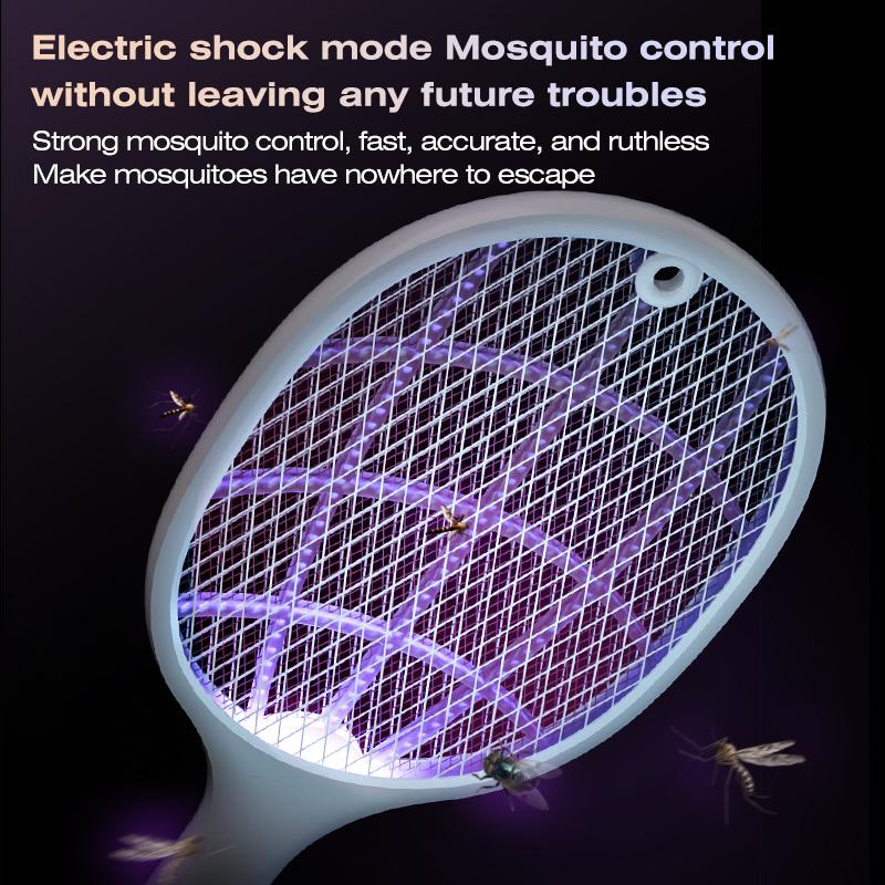 Electric Mosquito Swatter USB Household Electronic Mosquito Killer Rechargeable Mosquito Swatter Electric Shock Mosquito Killer