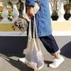 Сетчатая сумка для покупок, Многоразовые пакеты для овощей и фруктов, Сумки-сетки с длинными ручками, Хлопковые сумки на шнурке, Пакеты для фруктов и овощей