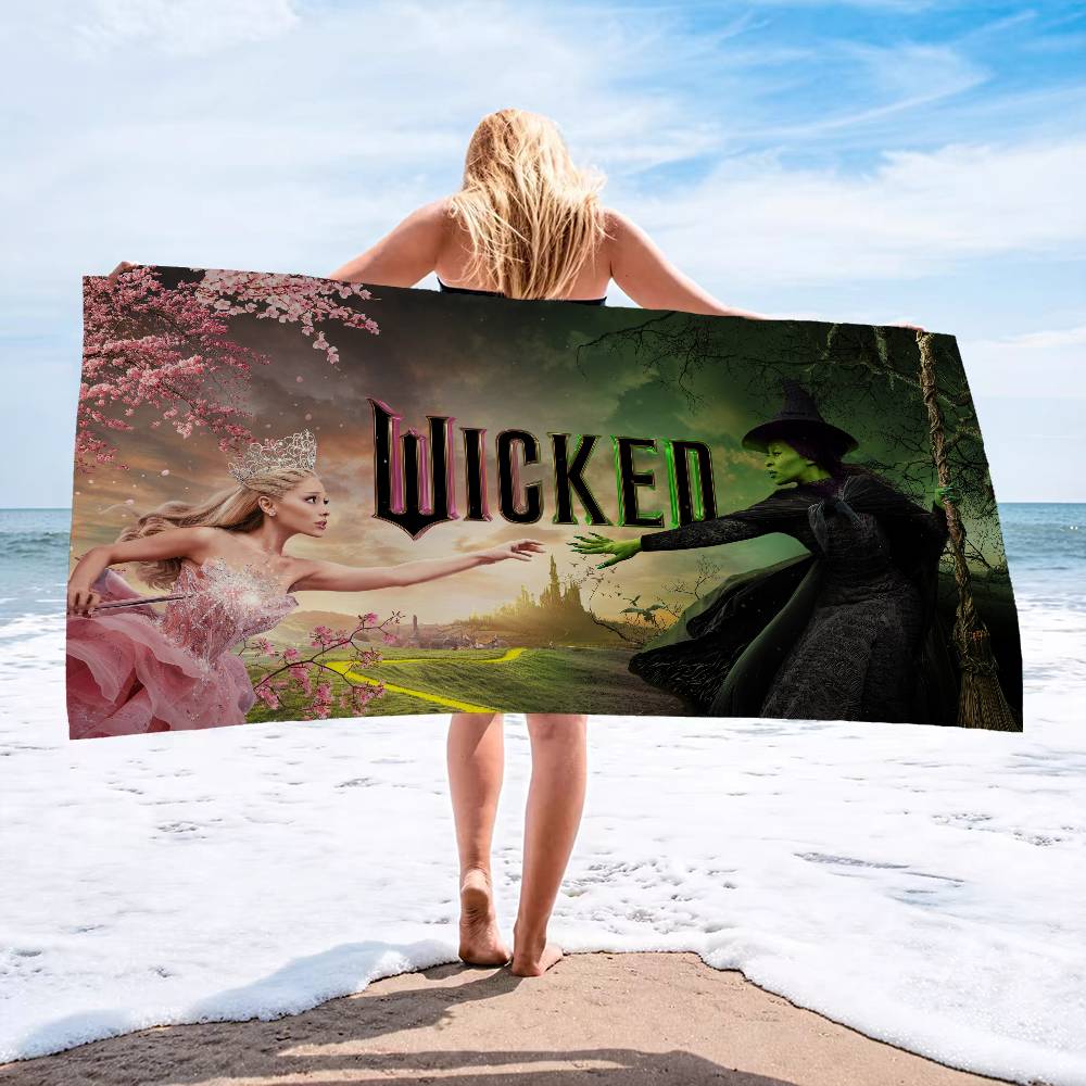 W-wicked Movie Big Microfiber Beach Towels Quick Dry Towel Sand Beach Towels Pool Towel For Travel Swim Pool Yoga