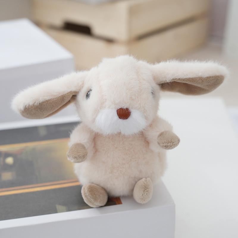 Очаровательный Реалистичный Плюшевый Брелок-Зайчик С Наполнителем Из Мягкого ПП Хлопка Милая Брелок-Игрушка Идеально Подходит Для Пар И Сумок Автомобиля
